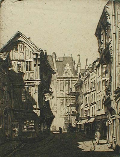 Rue St. Romain, Rouen by Stanley Anderson