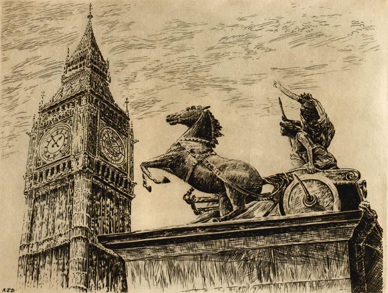 The Clock Tower, Westminster by Arthur James Dudley