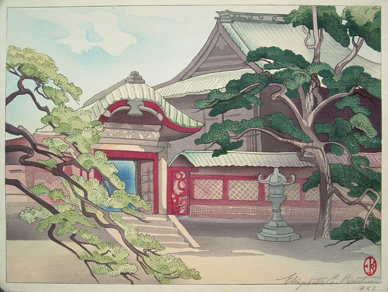 Temple Courtyard by Elizabeth Eaton Burton