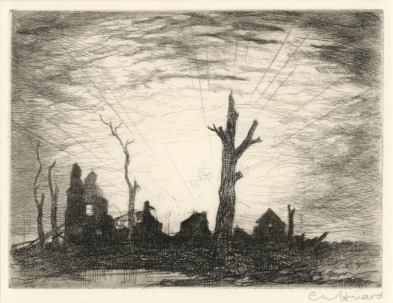 (Town in Ruins, WWI) by Charles Huard