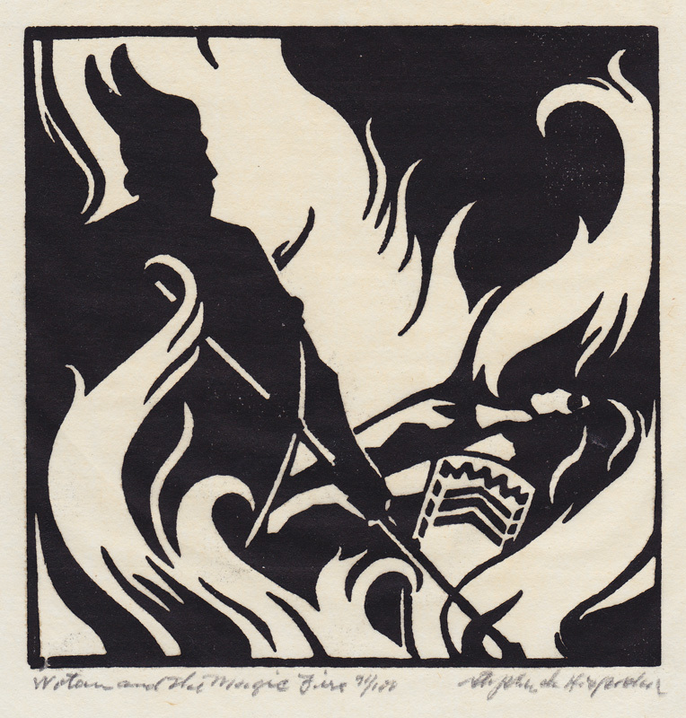 Wotan and the Magic Fire - from Richard Wagner's opera 'Siegfried' from ...