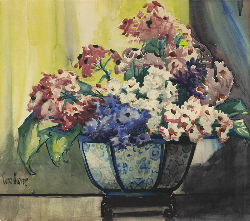 (Still life: Summer Bouquet in Chinese Vase) by Cora May Boone