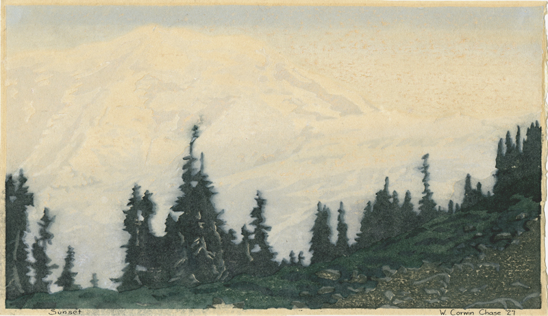 Sunset (Mount Ranier) by Wendell Corwin Chase