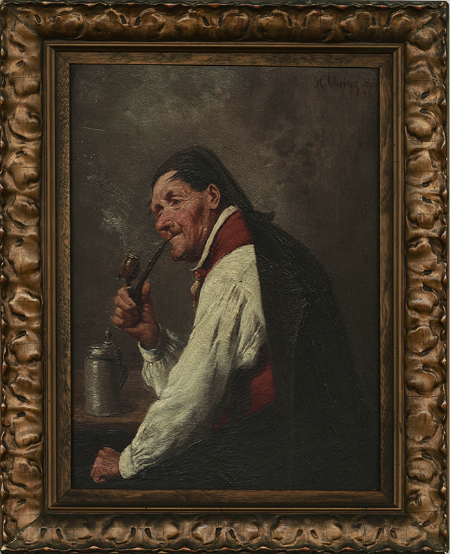 (Man Smoking a Pipe) by Hedwig Oehring