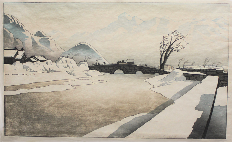 Bridge Over River at Jehol, Manchuria by Pieter Irwin Brown