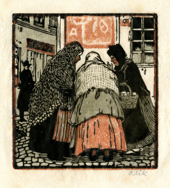 Klatschweiber (old gossips) by Emil Orlik