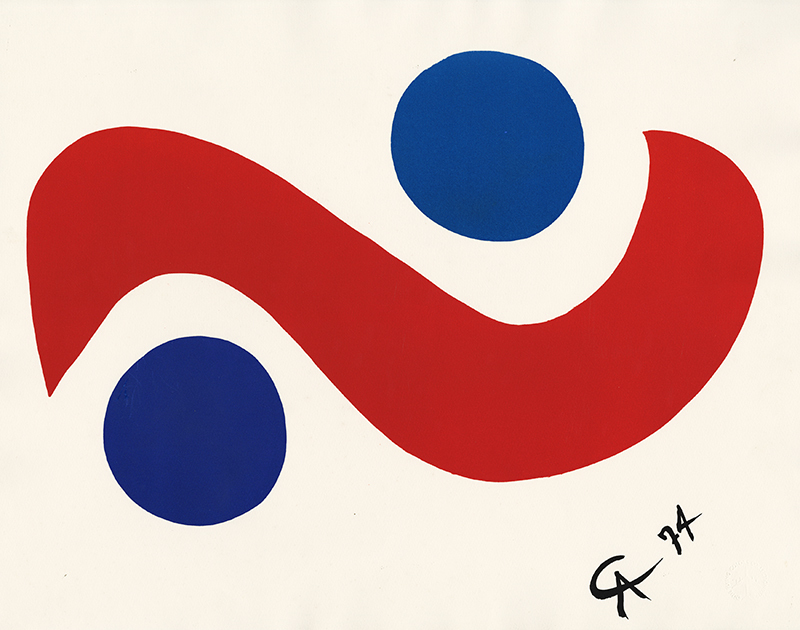 (Two Blue Circles, Orange 'S') by Alexander Calder Annex