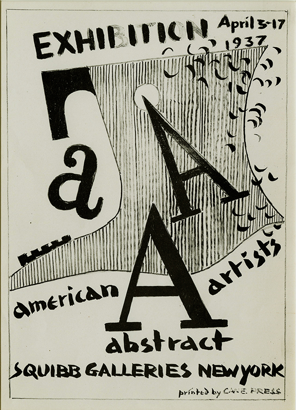 American Abstract Artists Exhibition for Squibb Galleries, New York - cover by Werner Drewes