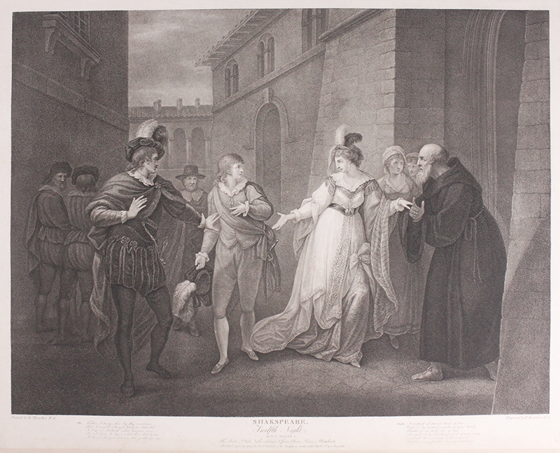 Shakespeare Gallery folio, Twelfth Night, Act V, Scene I (after the painting by WIlliam Hamilton) by Francesco Bartolozzi