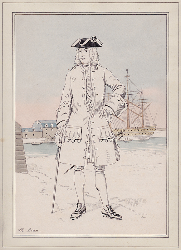 (18th century ships captain) by Charles Brun