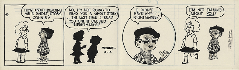 How about reading me a ghost story... (Wee Pals comic strip) by Morris Morrie Turner