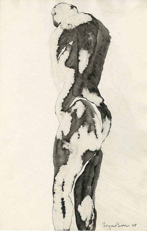 [female nude, erect with head turned right] by Roger Terry Barr