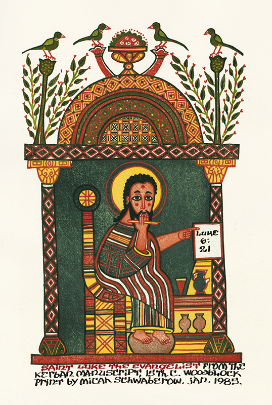 Saint Luke the Evangelist - from In Praise of Ethiopian Magic Scrolls by Micah Schwaberow