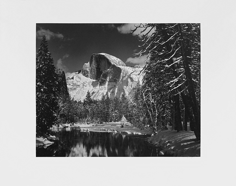 Half Dome, Merced River, Winter, Yosemite Valley by Ansel Adams