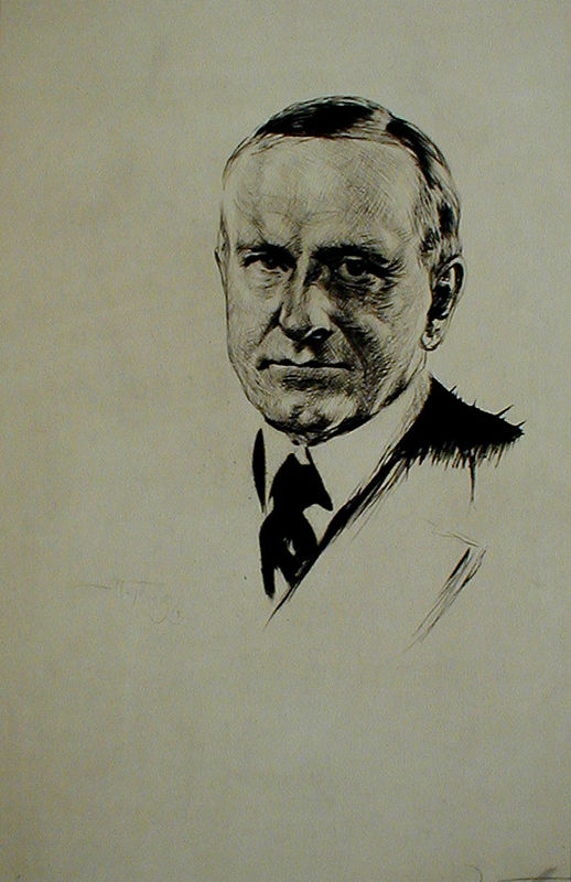 Portrait of Calvin Coolidge by Josef Pierre Nuyttens