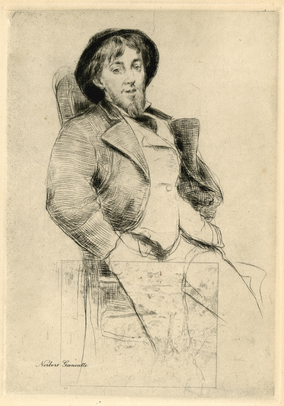 Norbert Goeneutte by Marcellin Gilbert Desboutin