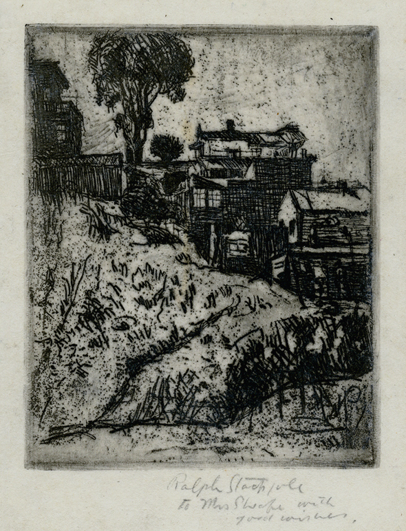 (Houses - Telegraph Hill, San Francisco) by Ralph Ward Stackpole