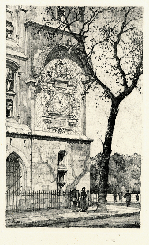 LHorlage (From Vingt Lithographies du Vieux Paris) by Samuel V. Chamberlain