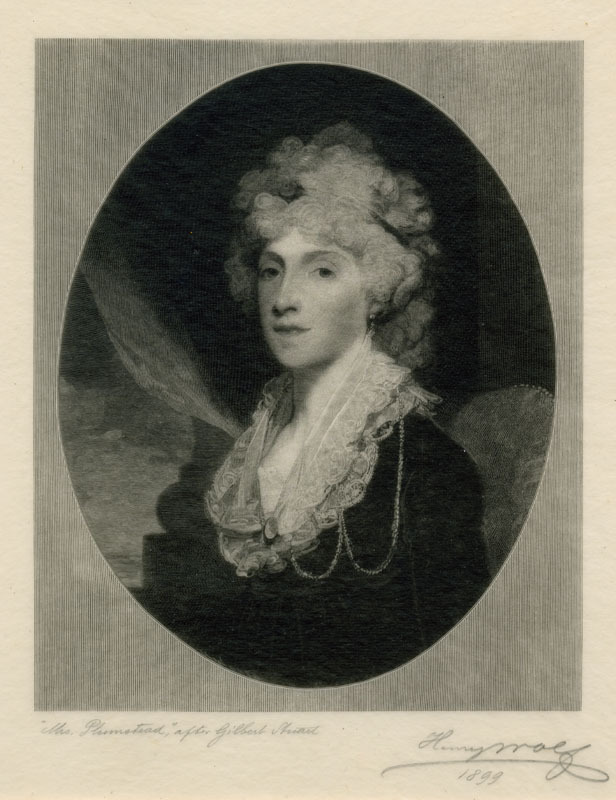 Mrs Plumstead   (after Gilbert Stuart) by Henry Wolf