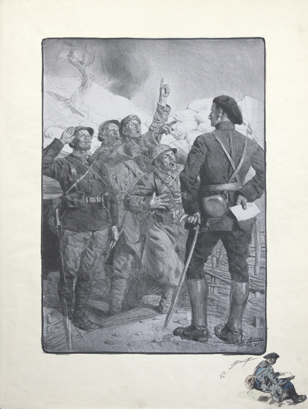 Abnegation: Un Volontaire!; plate 11 from Les Grandes Vertus Francaises by Lucien Hector Jonas