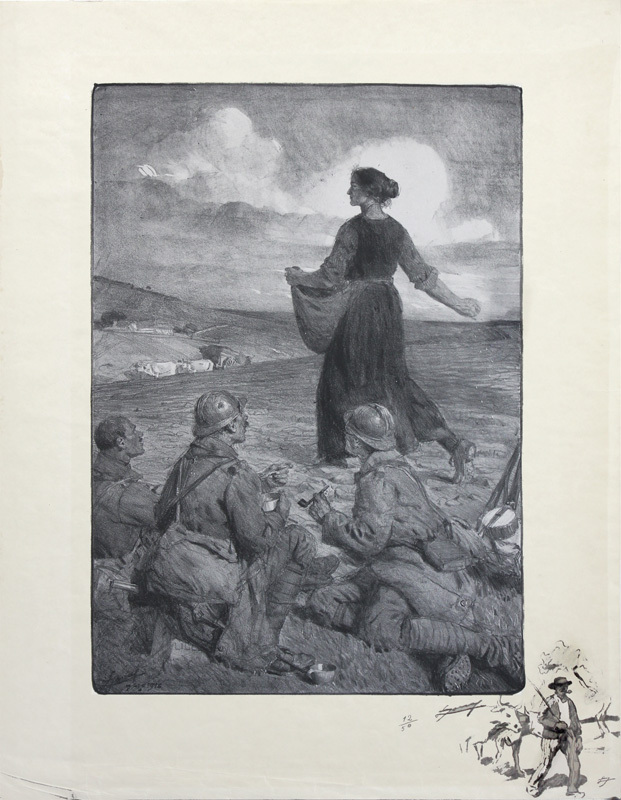 Devouement: La Semeuse, plate 15 from Les Grandes Vertus Francaises by Lucien Hector Jonas