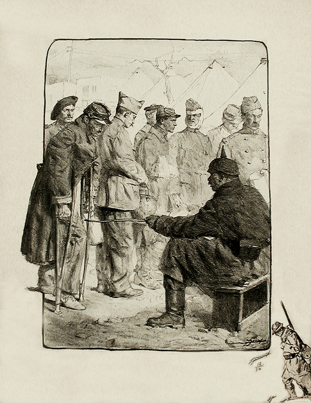 Resignation: Prisonniers de Guerre; plate 23 from Les Grandes Vertus Francaises by Lucien Hector Jonas