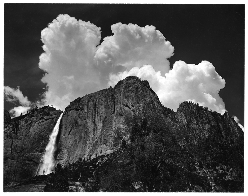 Yosemite Falls - Yosemite Nat. Park  (a.k.a. Upper Yosemite Falls - Thunder Cloud) by Ansel Easton Adams