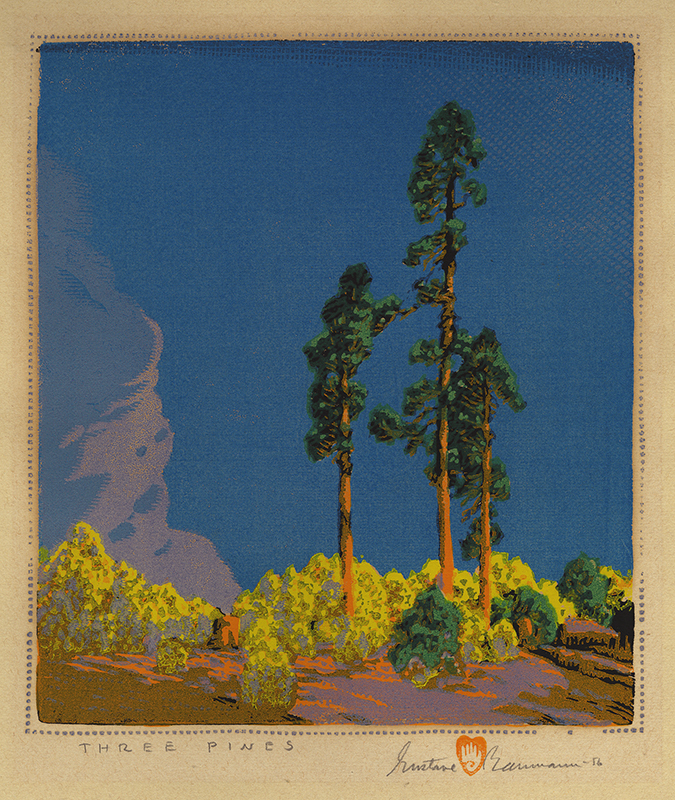 Three Pines by Gustave Baumann