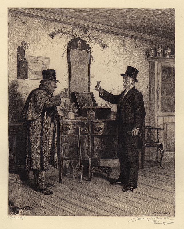 A Glass with the Squire, after Eastman Johnson by James David Smillie