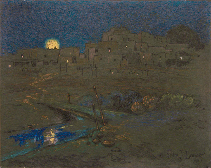 (Night, Taos Pueblo) by Pedro Joseph de Lemos