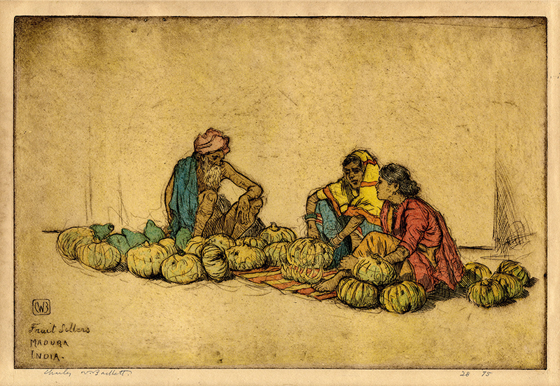 Fruit Sellers, Madura India by Charles William Bartlett