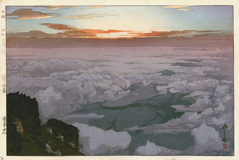 Fujiyama Early Morning (aka: Sunrise from Fuji; Gorai Ko) by Hiroshi Yoshida