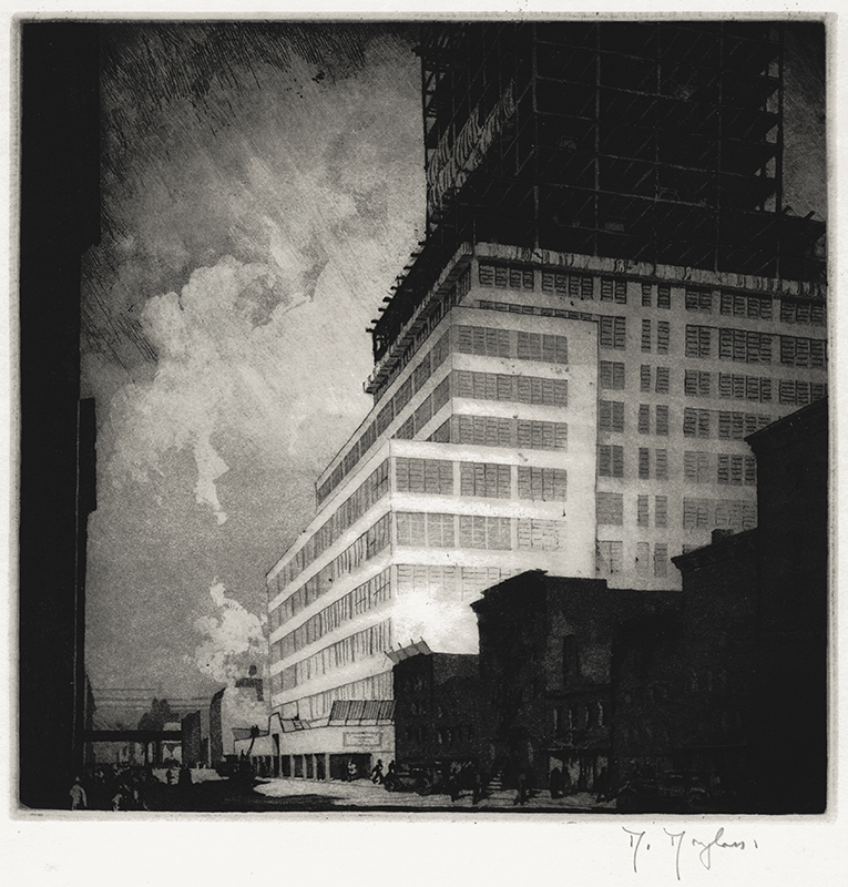 McGraw-Hill Building Under Construction by Donald Douglass