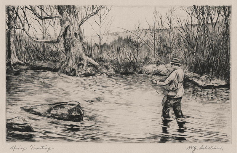 Spring Trouting by William Joseph Schaldach