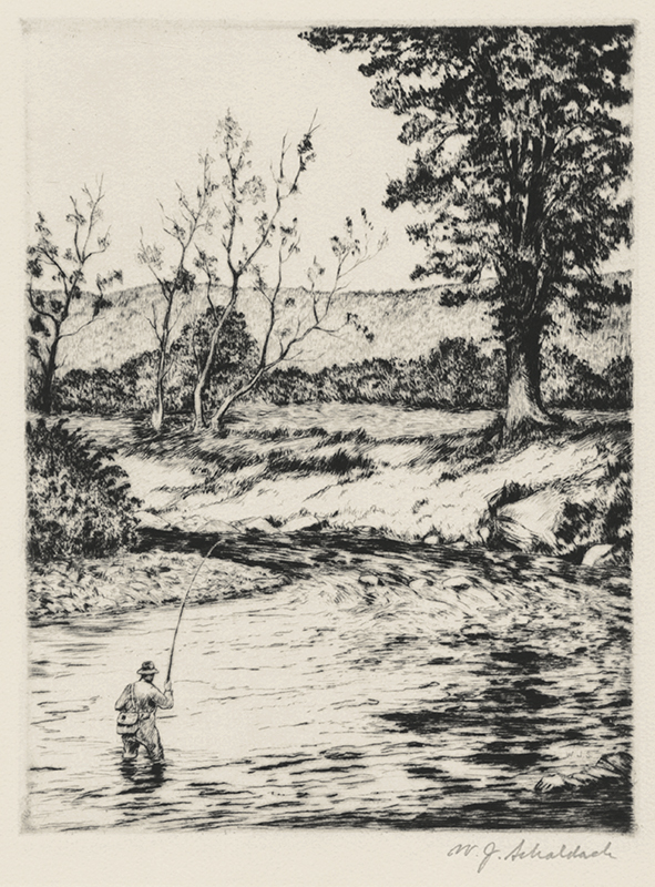 Dry-Fly Water, Beaverkill by William Joseph Schaldach