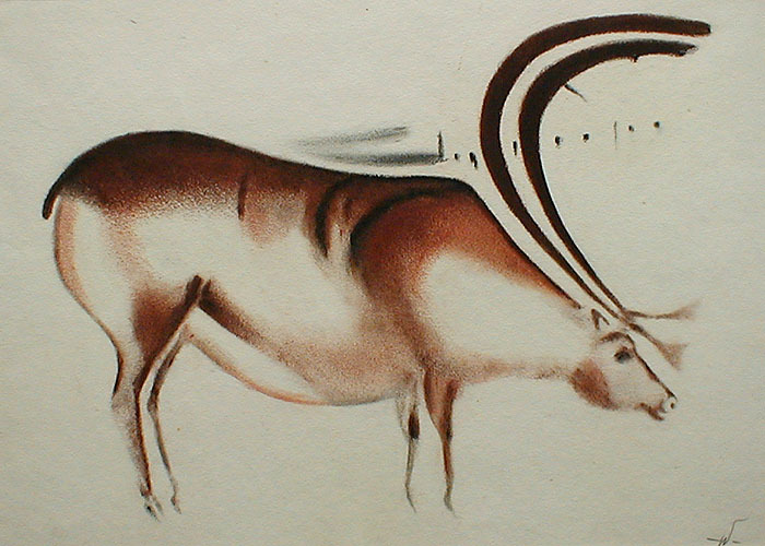 (Reindeer Cave Drawing) by John William Winkler