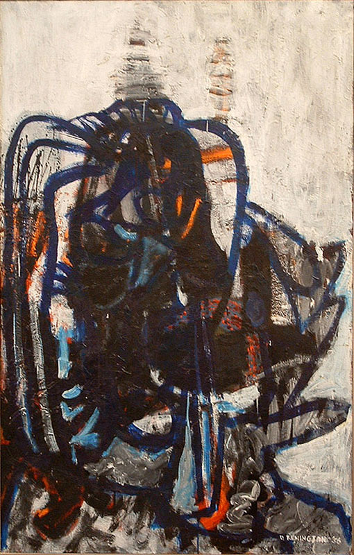 Untitled (abstract with blue) by Deborah Remington