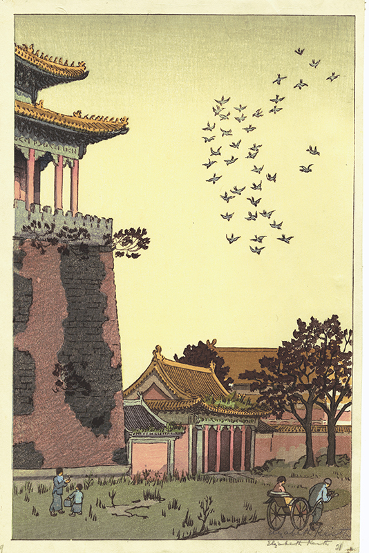 Forbidden City Wall, Peking (a.k.a. Twilight in the Forbidden City) by Elizabeth Keith