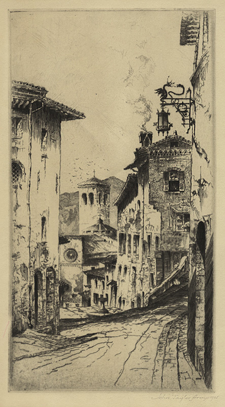 An Umbrian Street - a.k.a. Assisi, In the City of St. Francis; An Assisi Street by John Taylor Arms