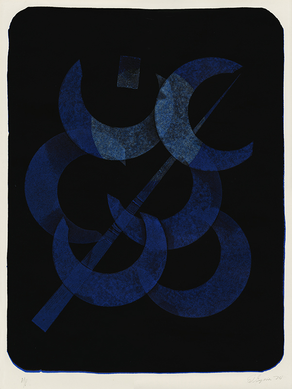 (Blue crescents) by Unidentified