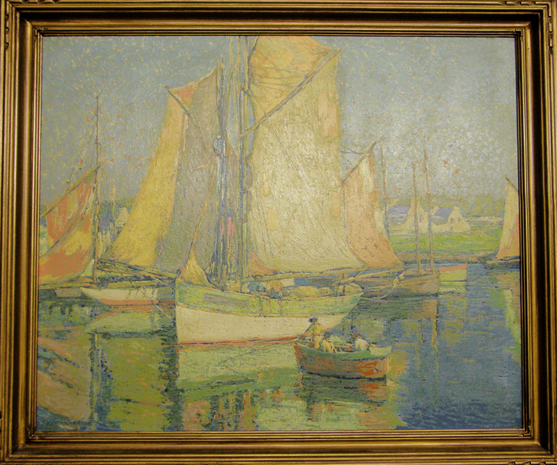 Untitled Scene of Sail Boats by Edgar Payne