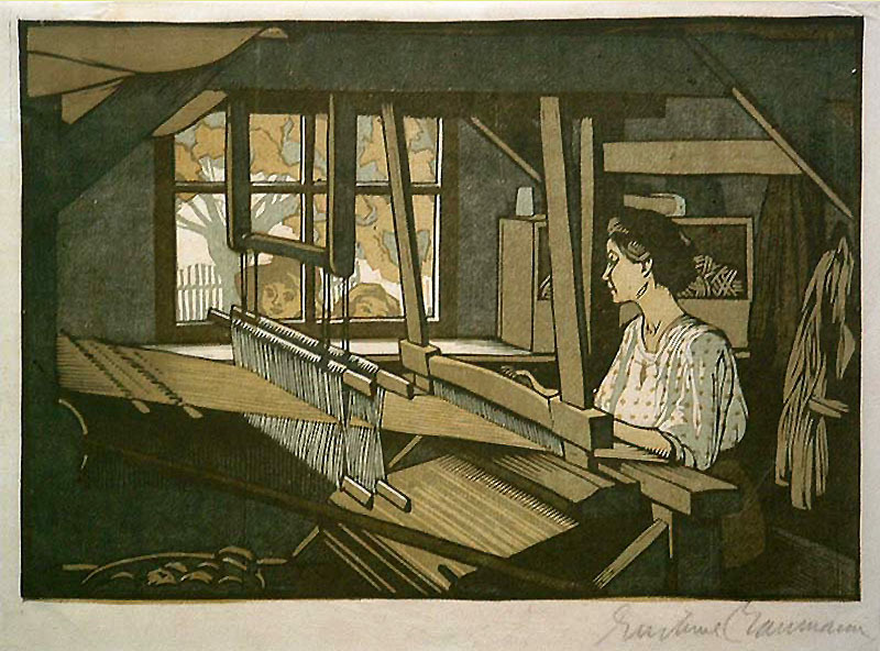 The Rug Weaver by Gustave Baumann