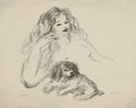 (Raymonde with poodle) by Marcel Vertes